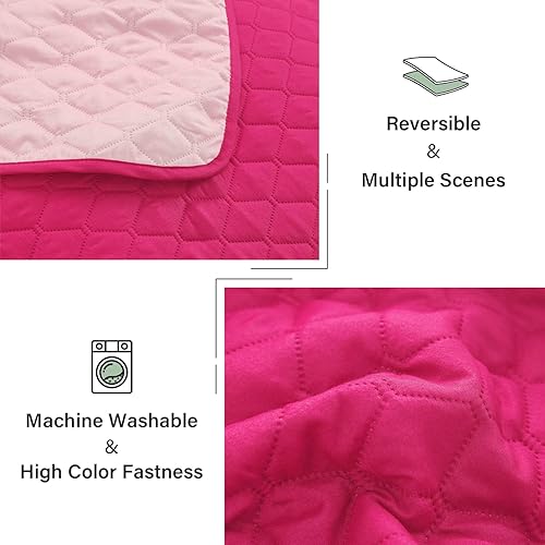 Miniatura 6 de Exclusivo Mezcla Juego de ropa de cama reversible ultrasónica con fundas de almohada, edredones ligeros tamaño Queen, colchas suaves para todas las