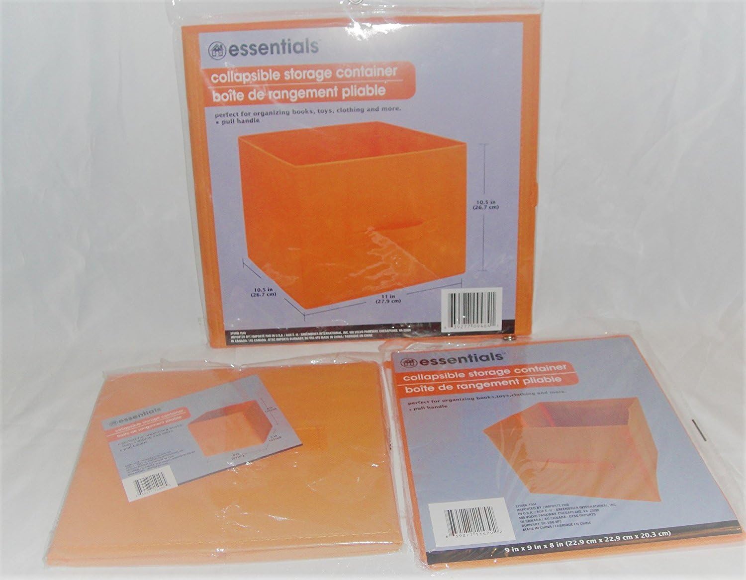 Home Storage Containers Collapsible Essentials 3 Counts Home & Kitchen