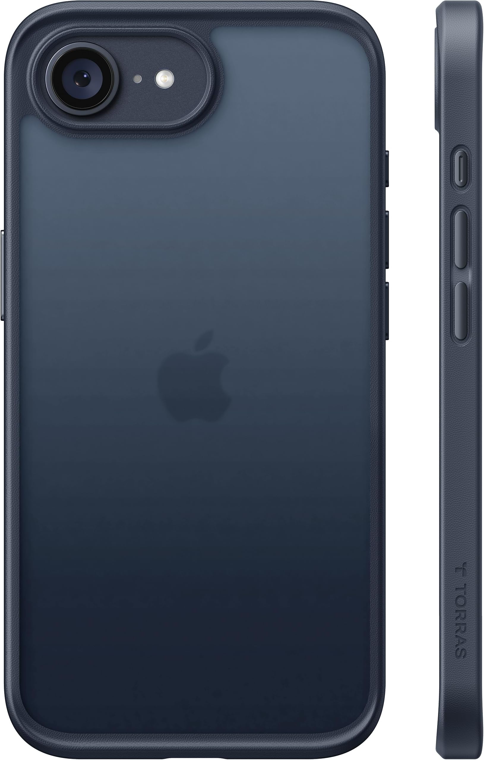 Guardian Shockproof For Iphone 16E Case 2025, Military Grade Test Protection Phone Slim Thin Durable Diy Buttons Anti Scratch Translucent Matte Hard Back 6.1", Black