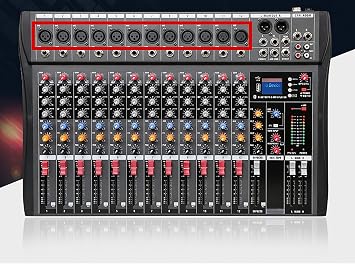 12 Channel Audio Mixer Bluetooth USB MP3 Live Studio Mixing Console Pro Mixer Equipment for Stage DJ Studio KTV