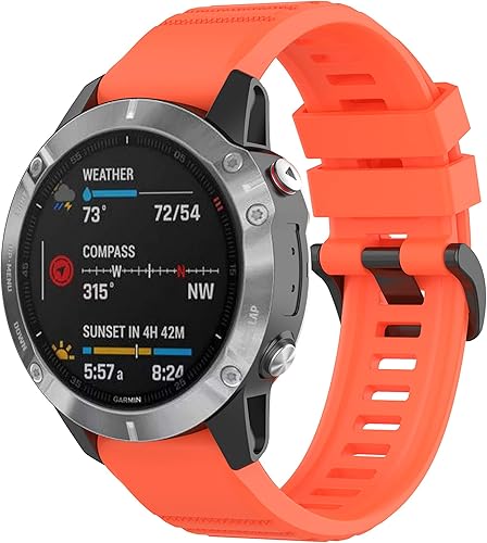 Miniatura 2 de Correa de silicona compatible con Garmin Fenix 766 Pro55 Plus, correa de reloj de ajuste rápido de 0.866in, pulsera de silicona deportiva, correa de