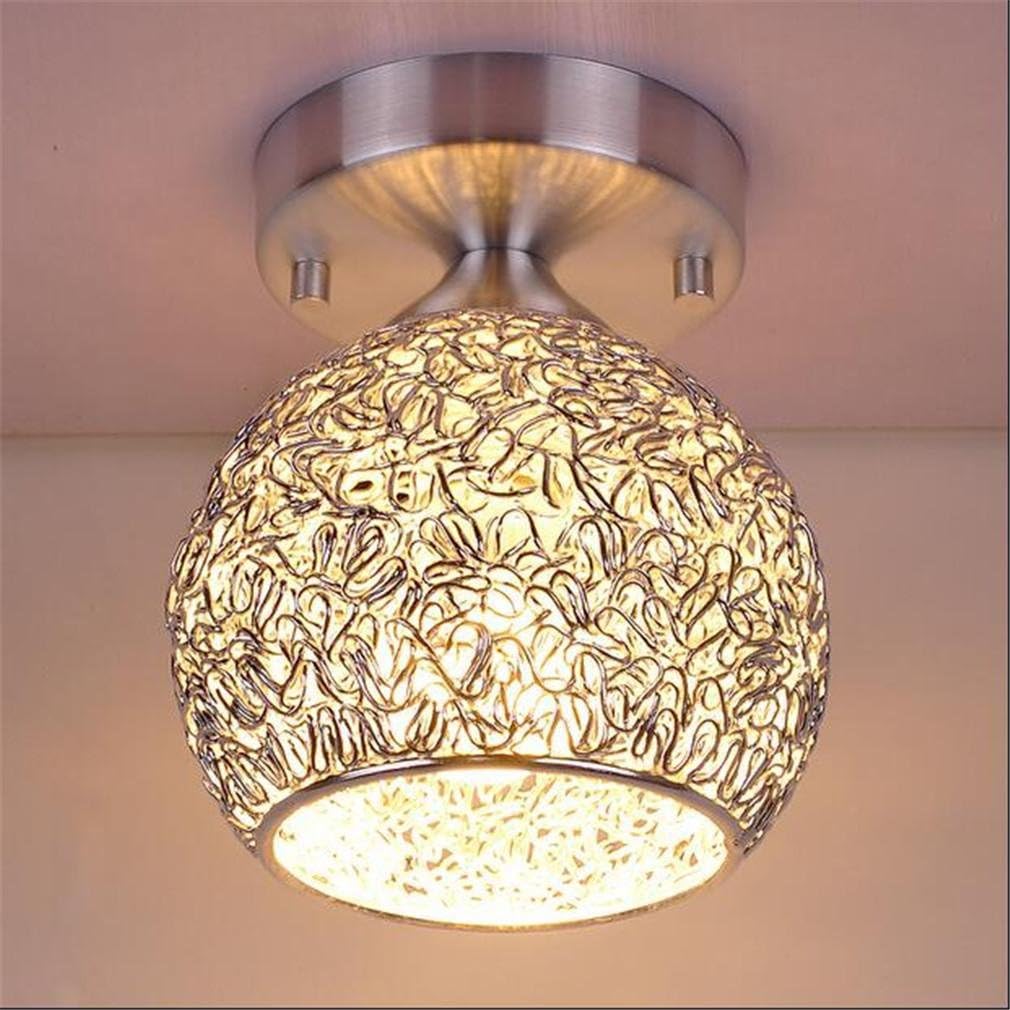 Modern Ceiling Light Ceiling Lamp in Aluminum Lampshade for Bedroom Living Room Hallway, Gold-H20*W18CM