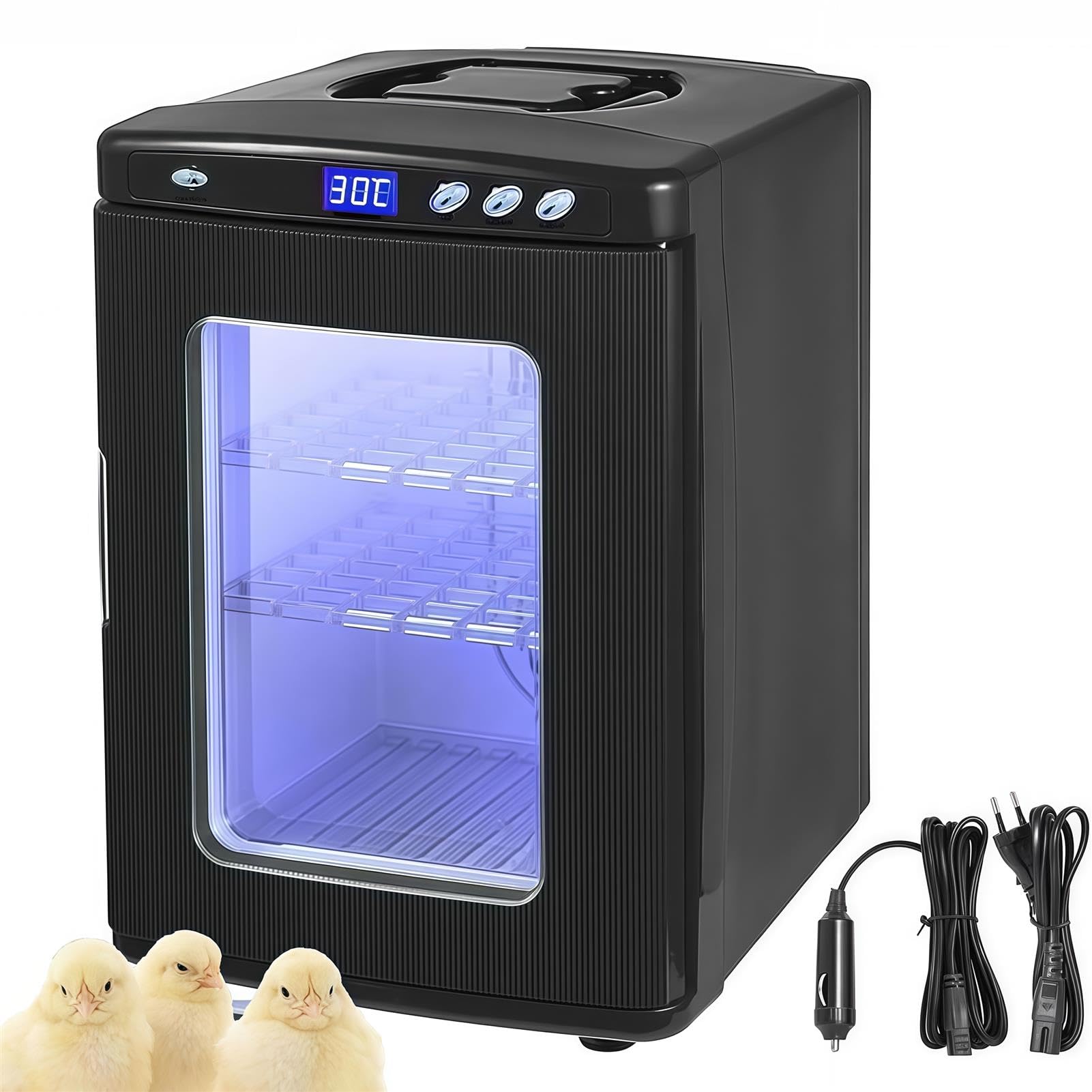 Incubatrice per uova di rettili con controllo digitale, raffreddamento e riscaldamento a doppia potenza da 25 l, 10-60 °C, incubatrice portatile per laboratorio scientifico per casa, laboratorio e
