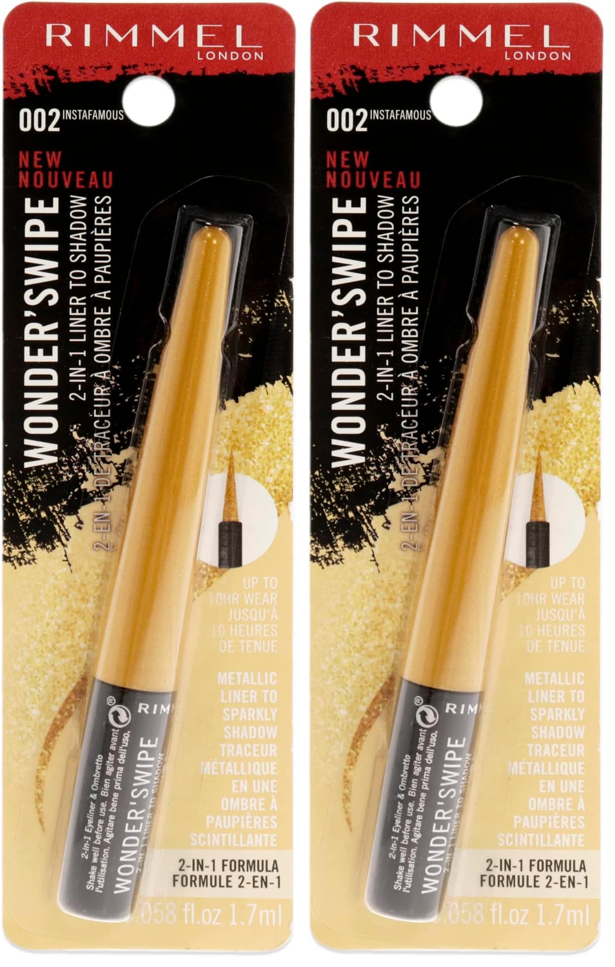 Rimmel Magnif', Instafamous (Pack of 2) 0.06 Ounce (Pack of 2)