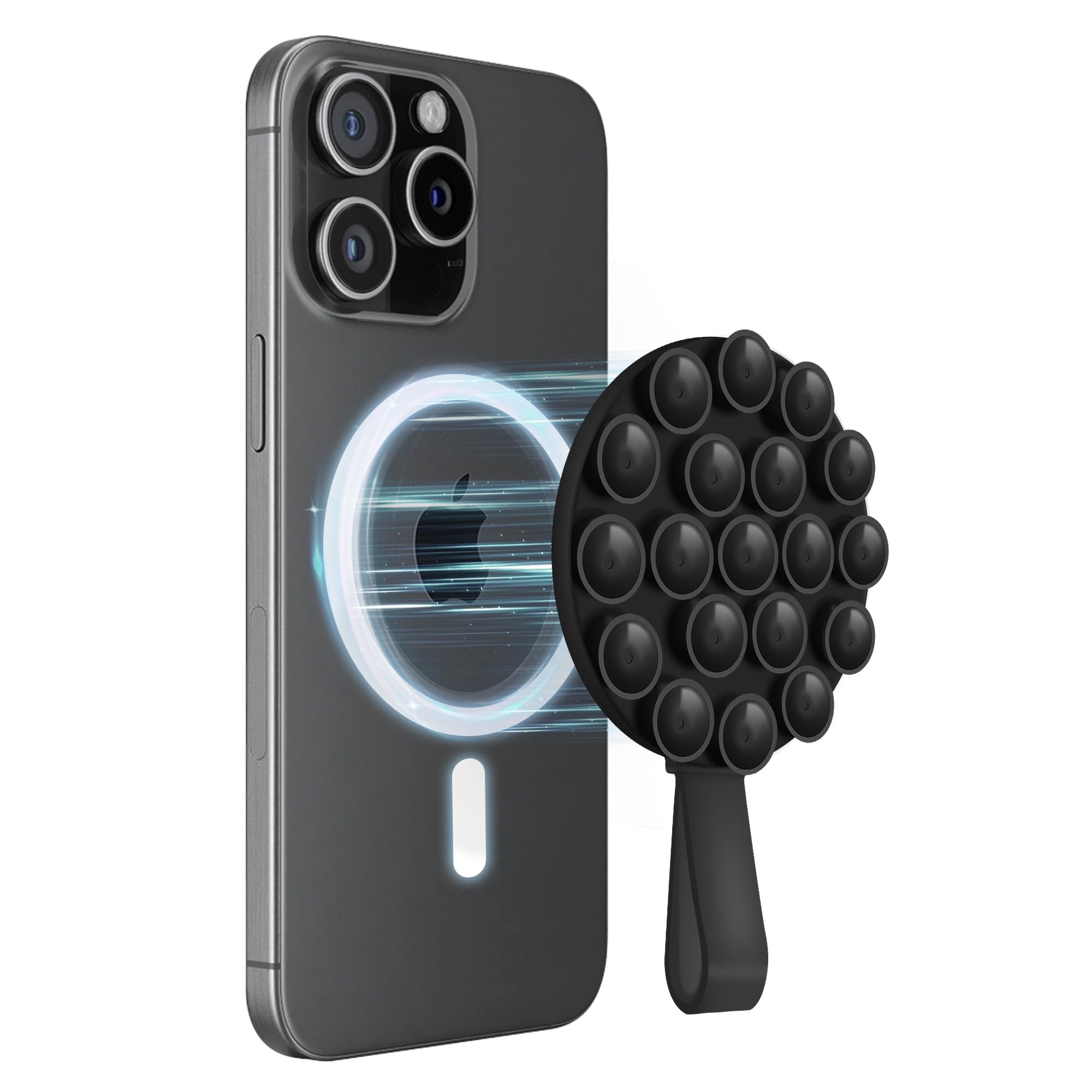 Ventouse Magnétique Pour Téléphone - Support Mains Libres - Anti-stress Bulles - Réutilisable, Sans Résidu - Pour TikTok, Selfies