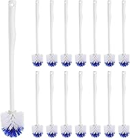 Willinglong 15-Pack 18.5" Toilet Bowl Brushes - Durable Nylon Bristles, Long Handle Scrubbers for Scratch-Free Deep Clean (Blue/White)
