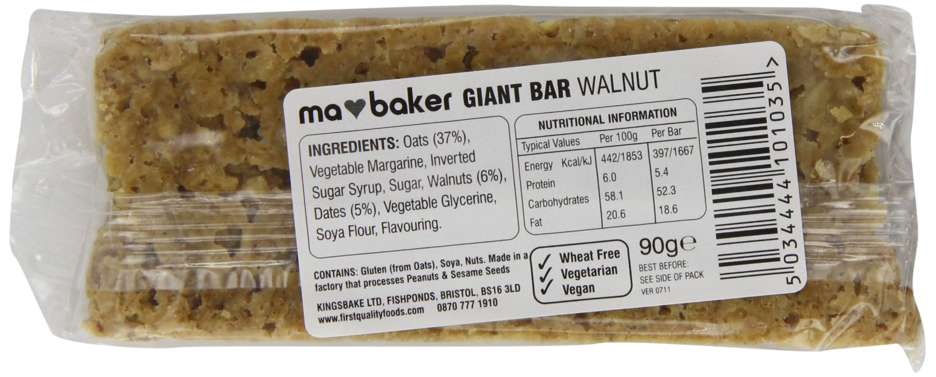Ma Baker Ogromny batonik orzechowy 90 g (20 szt.)