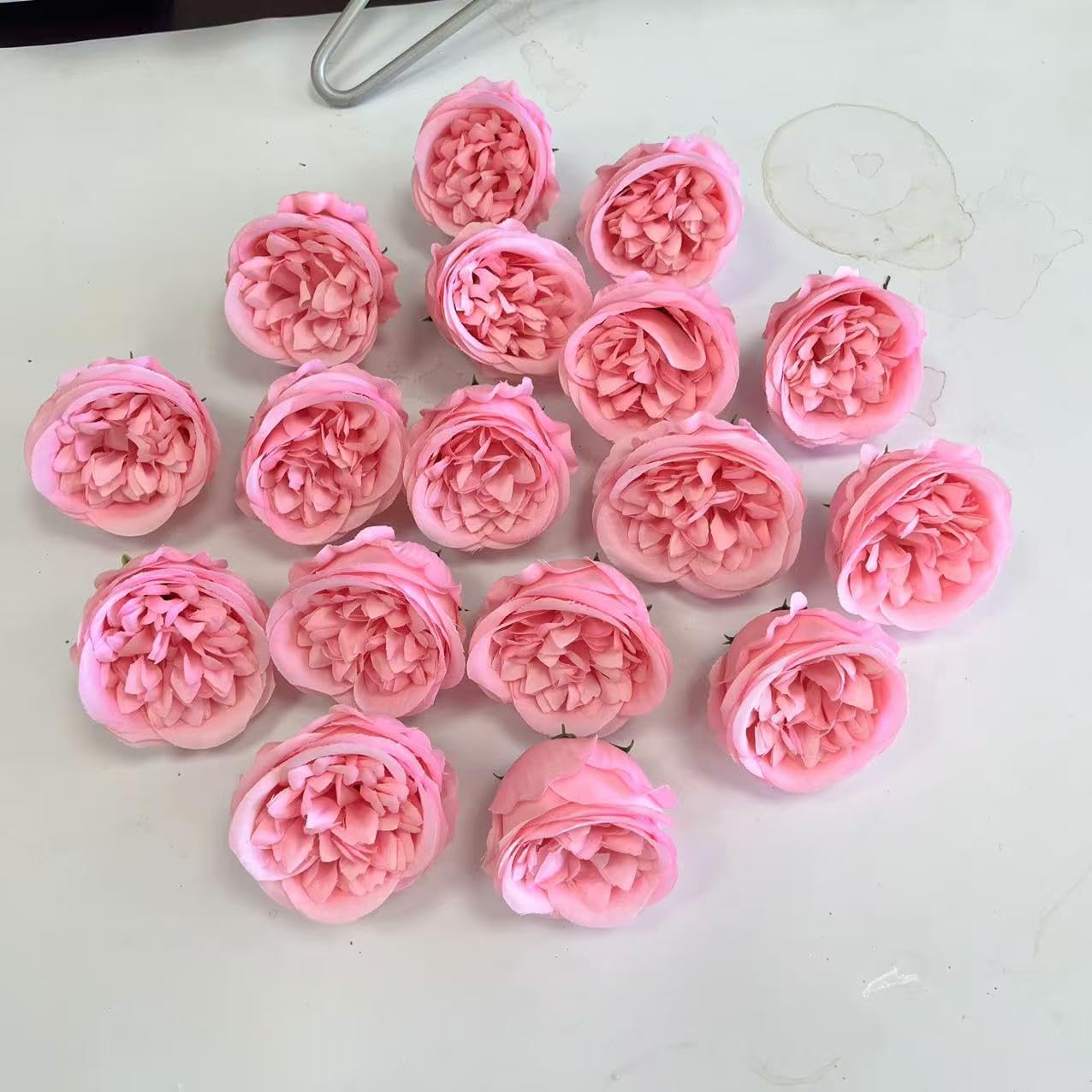 Fake Flower Heads for Craft,3.3'' Light Pink Rose Heads Artificial Flowers,36 Pcs Silk Rose Heads Bulk,Satin Rose Heads with Stems for DIY Flower Well,Crafts Bouquest (36, Pink) - Image 6