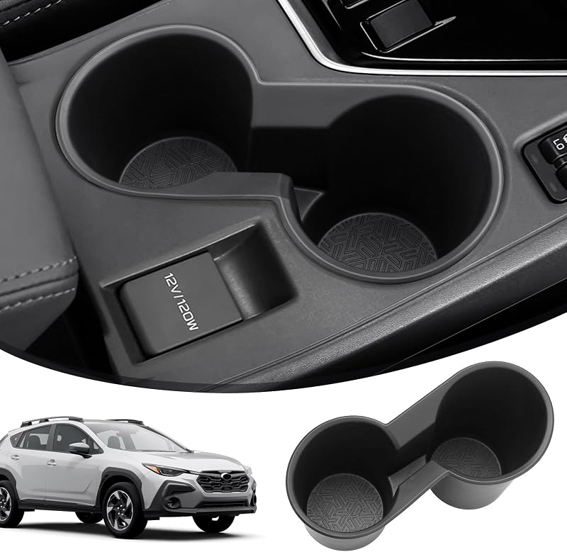 Porta-Copos para Subaru Crosstrek 2024–2026 Autorder em TPE, Inserto para Console Central