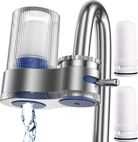 Miniatura 9 de Buyusus Filtro de agua, purificador de agua Buyusus para agua del grifo, purificador de agua de grifo con adaptadores, filtro de montaje de manguera