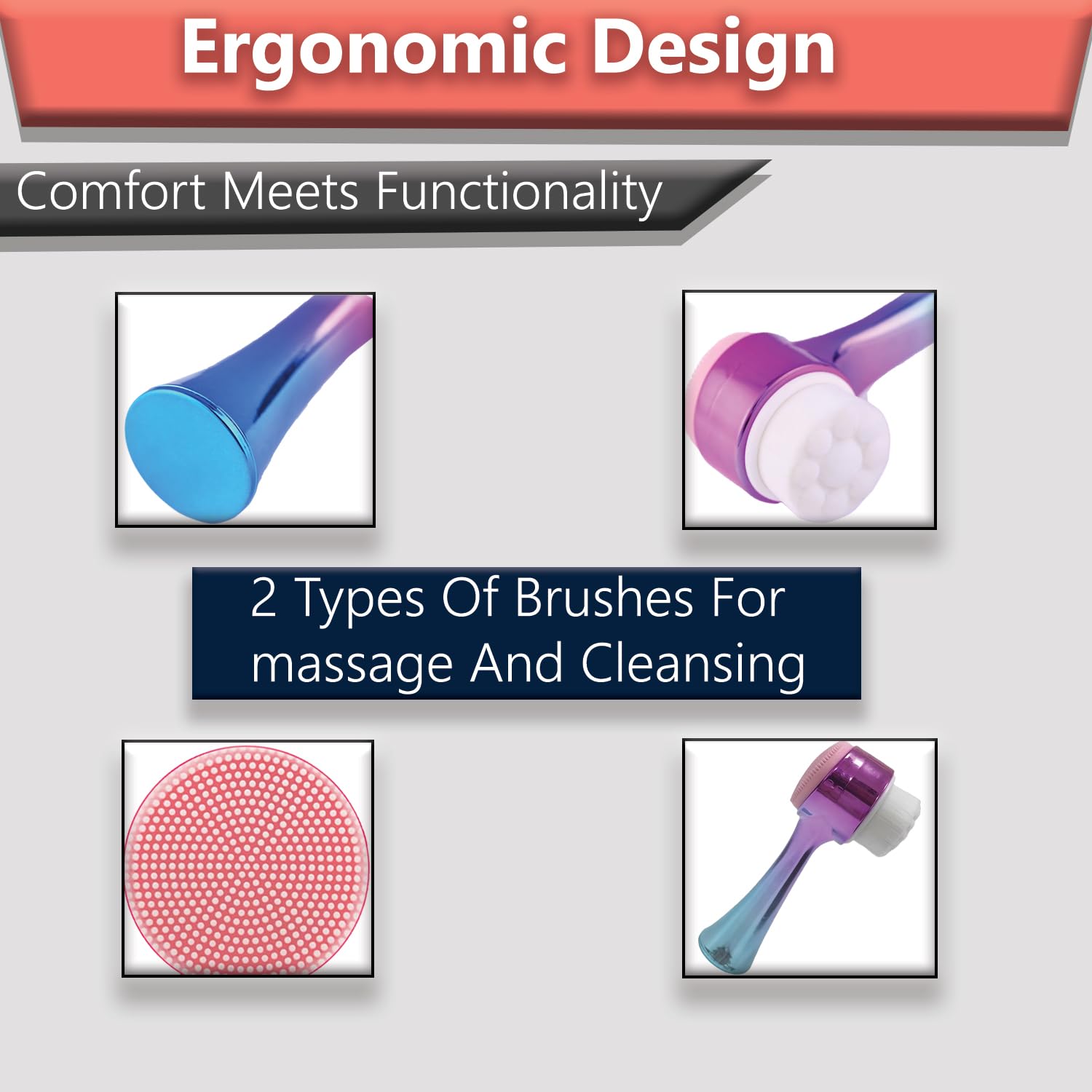 TEMPERIA (1 pcs) 2 in 1 Silicone Face Scrubber Brush for Men & Women - Facial Massager Tool for Cleansing - Exfoliating Brush for Face Wash Scrub (MN01) TEMPERIA (1 pcs) 2 in 1 Silicone Face Scrubber Brush for Men & Women - Facial Massager Tool for Cleansing - Exfoliating Brush for Face Wash Scrub (MN01)