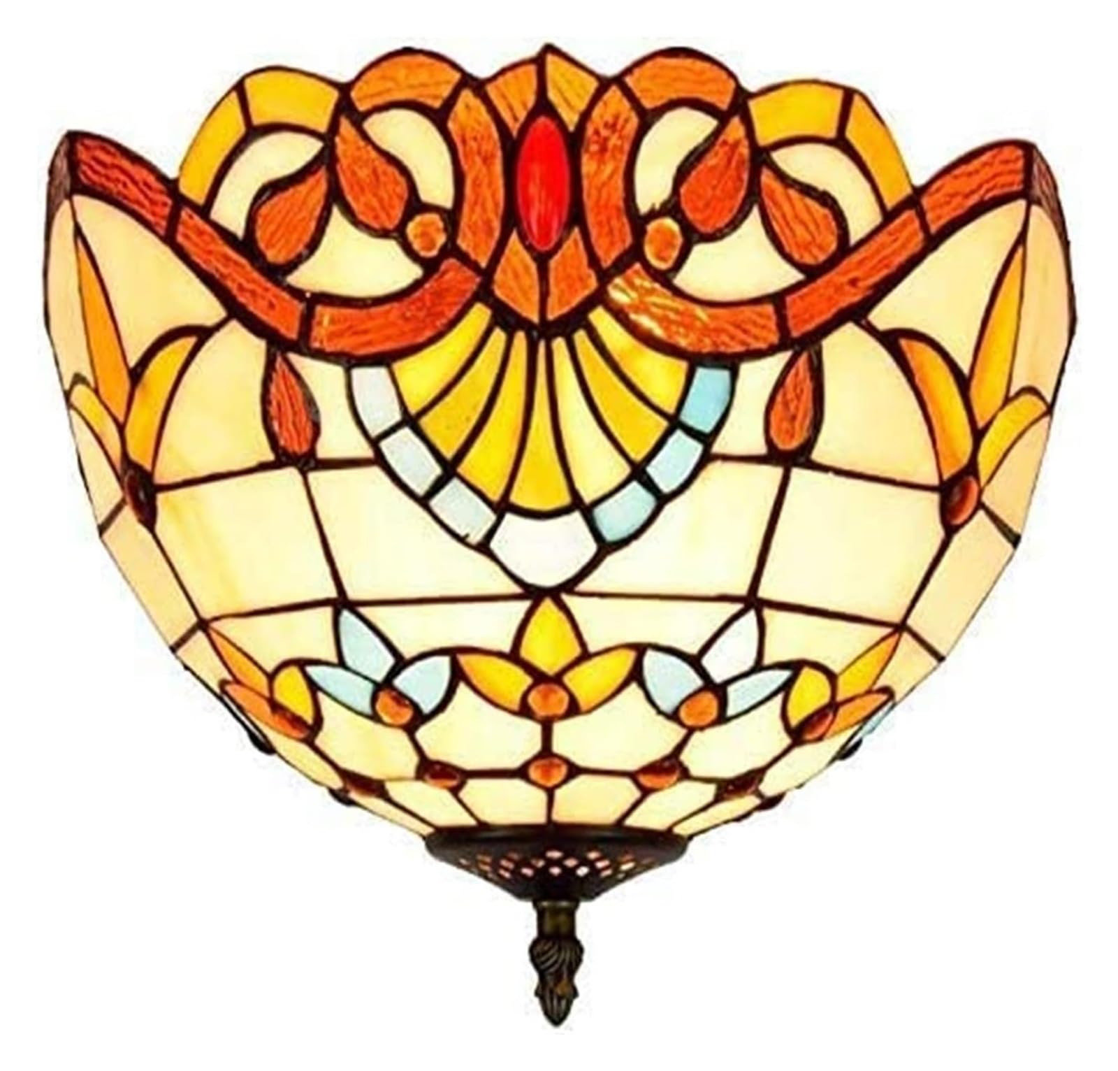 METTEOR Ceiling Lamp Ceiling Lamp Chandelier Lighting Ceiling Light Tiffany Baroque Style Yellow Glass And Jewelled Design Flush Ceiling Light Ceili