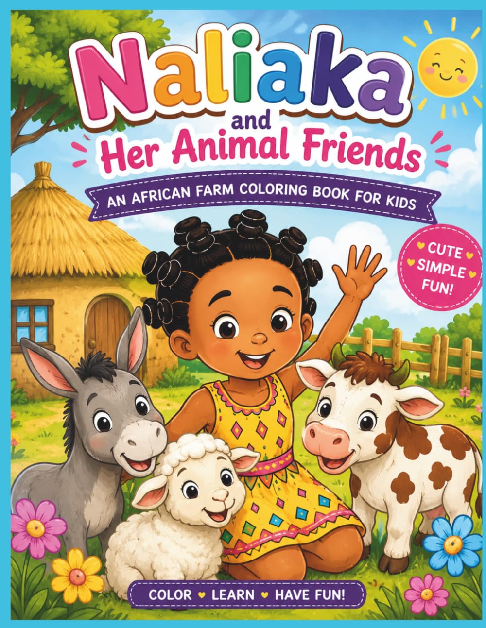 Naliaka's Farm animals coloring book- Africa's animal adventure. Explore Afican Animals with stories, real images and coloring pages.