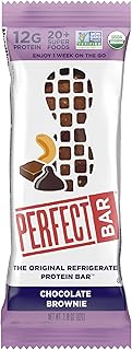 Perfect Bar Organic Chocolate Brownie Cashew Butter and Peanut Butter Protein Bar, 2.2 oz