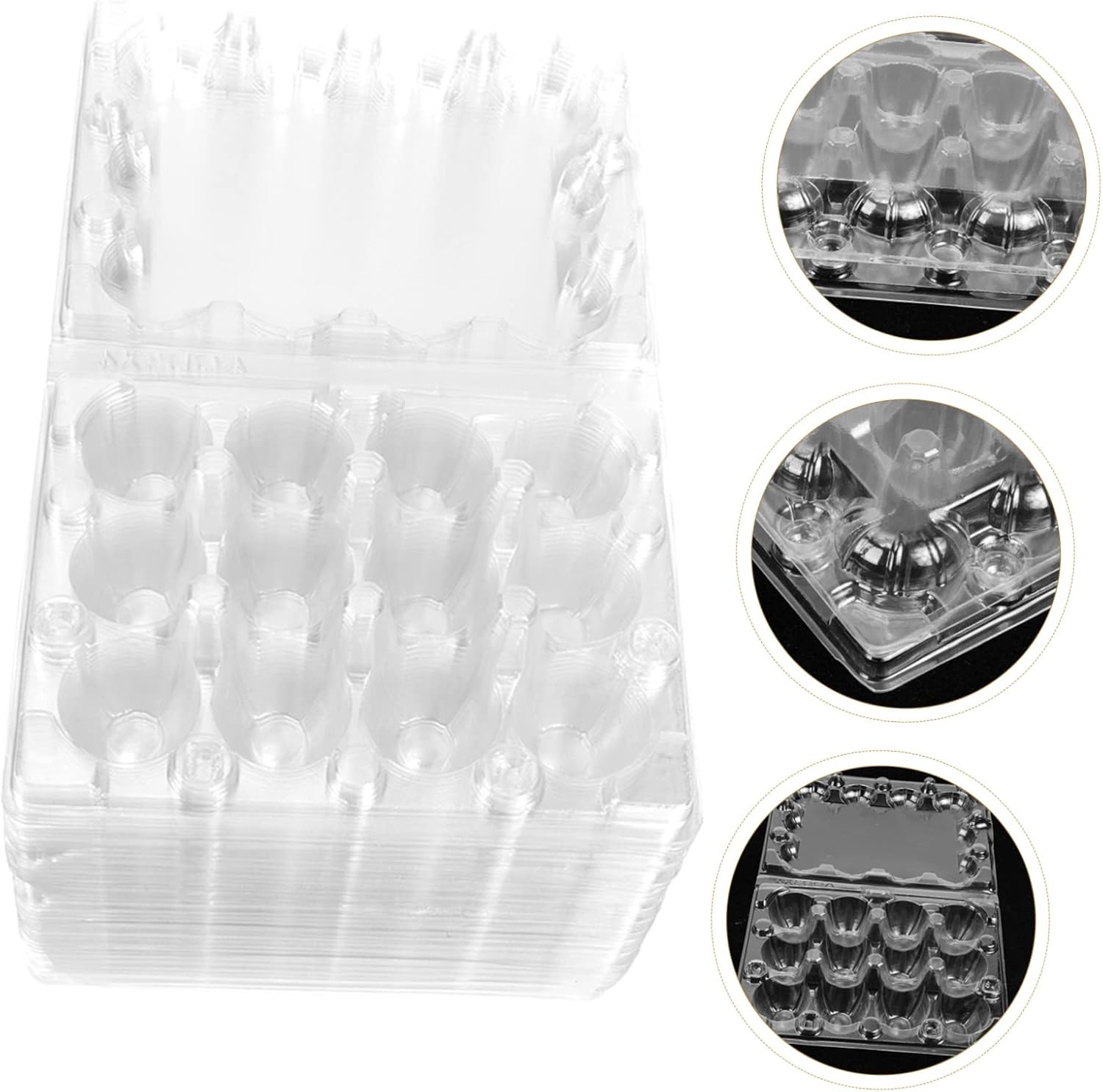 50pcs Quail Storage Trays Cover Organizer for Refrigerator Compact Design to Prevent Breakage for Home and Market Use