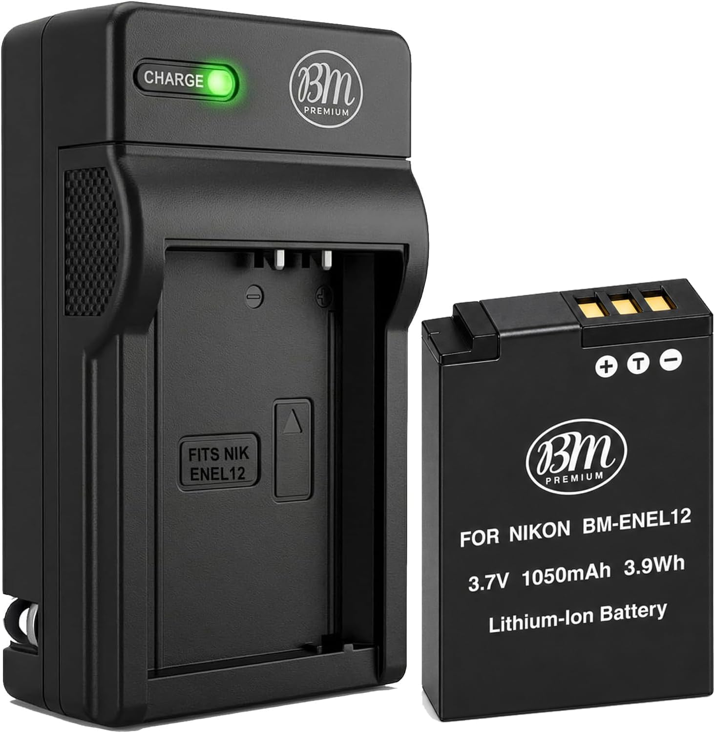 EN-EL12 Battery & Charger for Nikon A900, B600, W300 & AW130