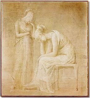 ACQUERELLO ART –"The Condolence" - Antonio Canova (1757–1822) - Bassano del Grappa (VI) – Handmade art reproduction on plaster. LIMITED EDITION NUMBERED AND CERTIFIED. Cm. 77x85x2.5