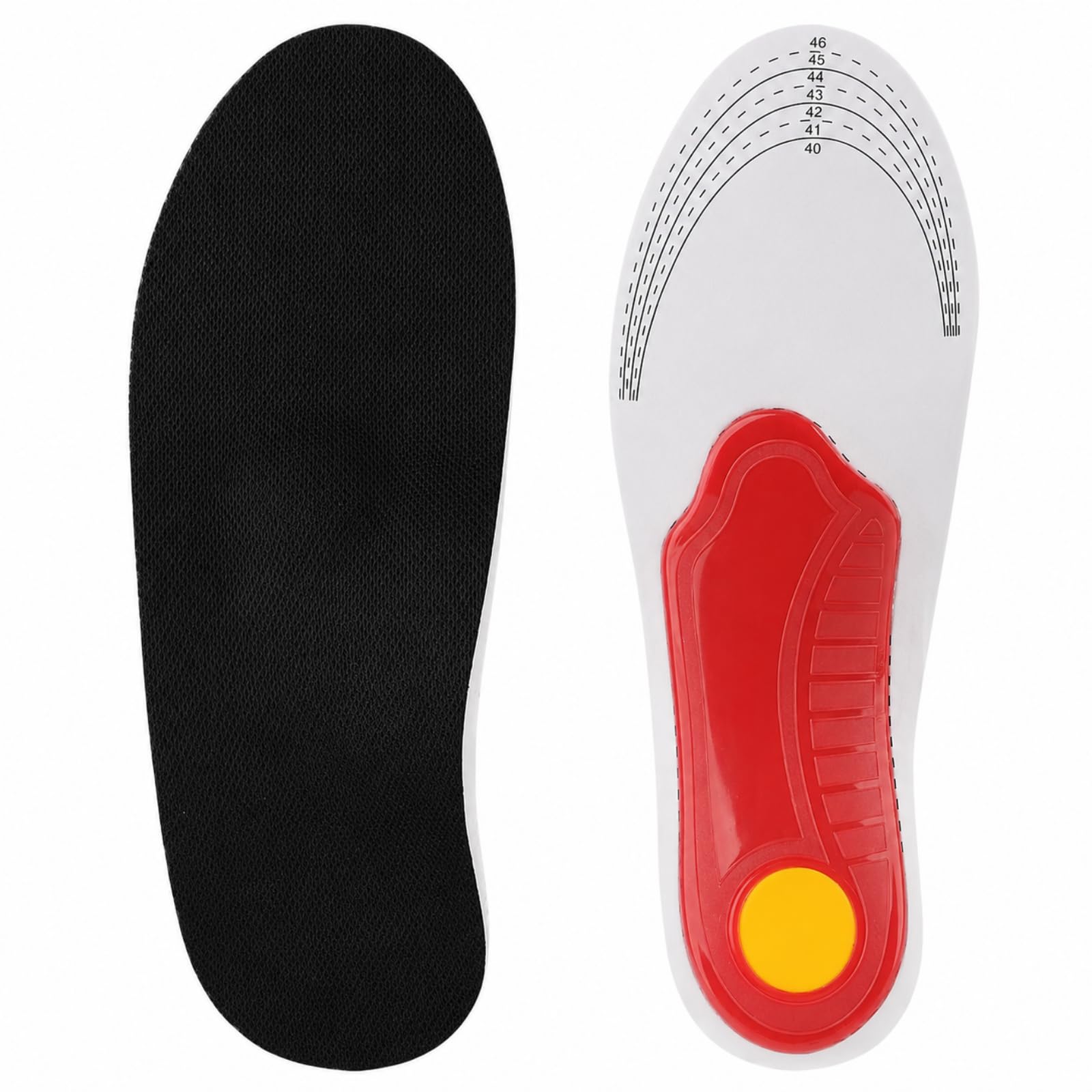 Sensa ArcoFlex Solette Ergonomiche Antiscivolo per Uso Quotidiano (Bianco-2paio,35-40CM)