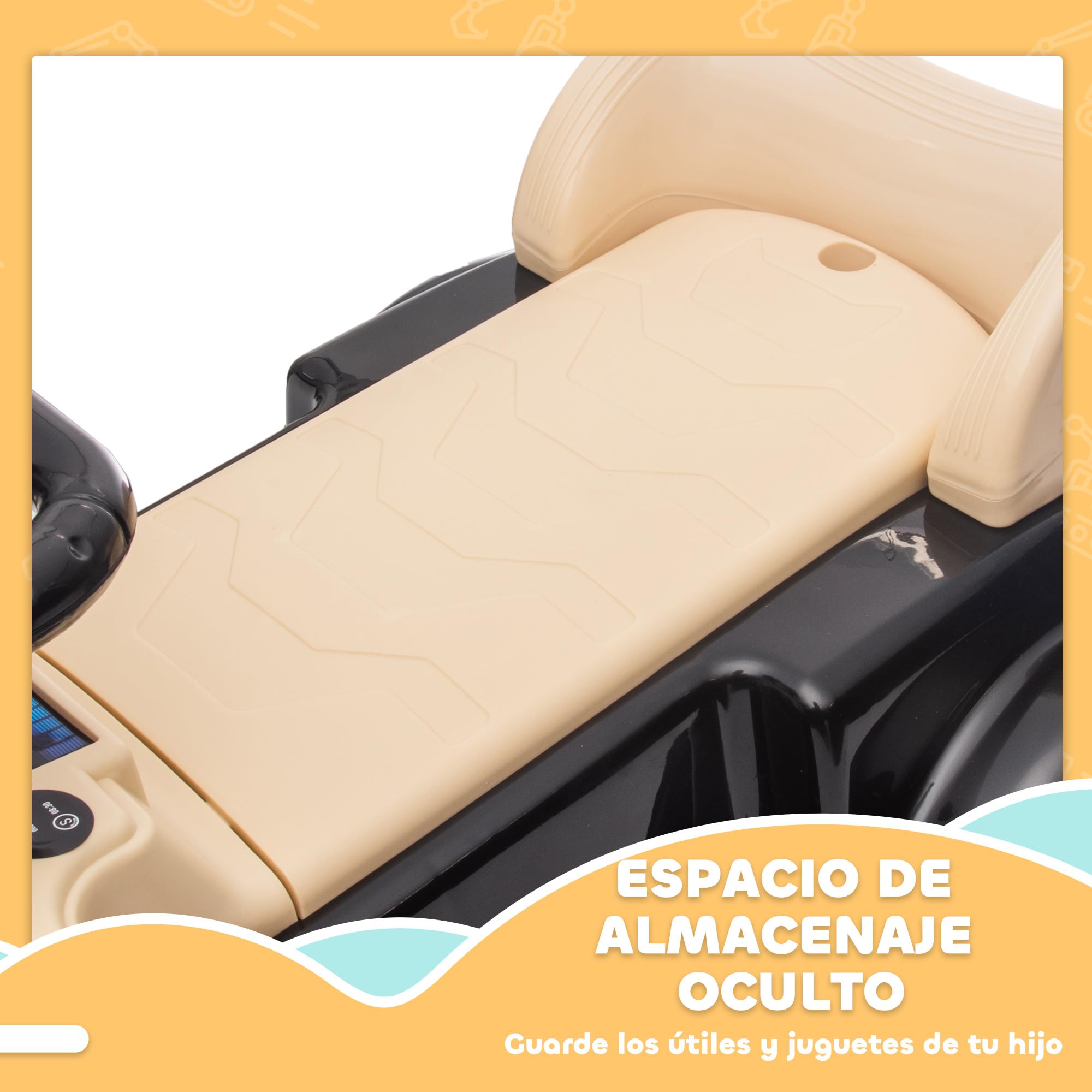 Mercedes-Benz 300S Correpasillos AIYAPLAY para Niños 18-48 Meses 25 kg Negro