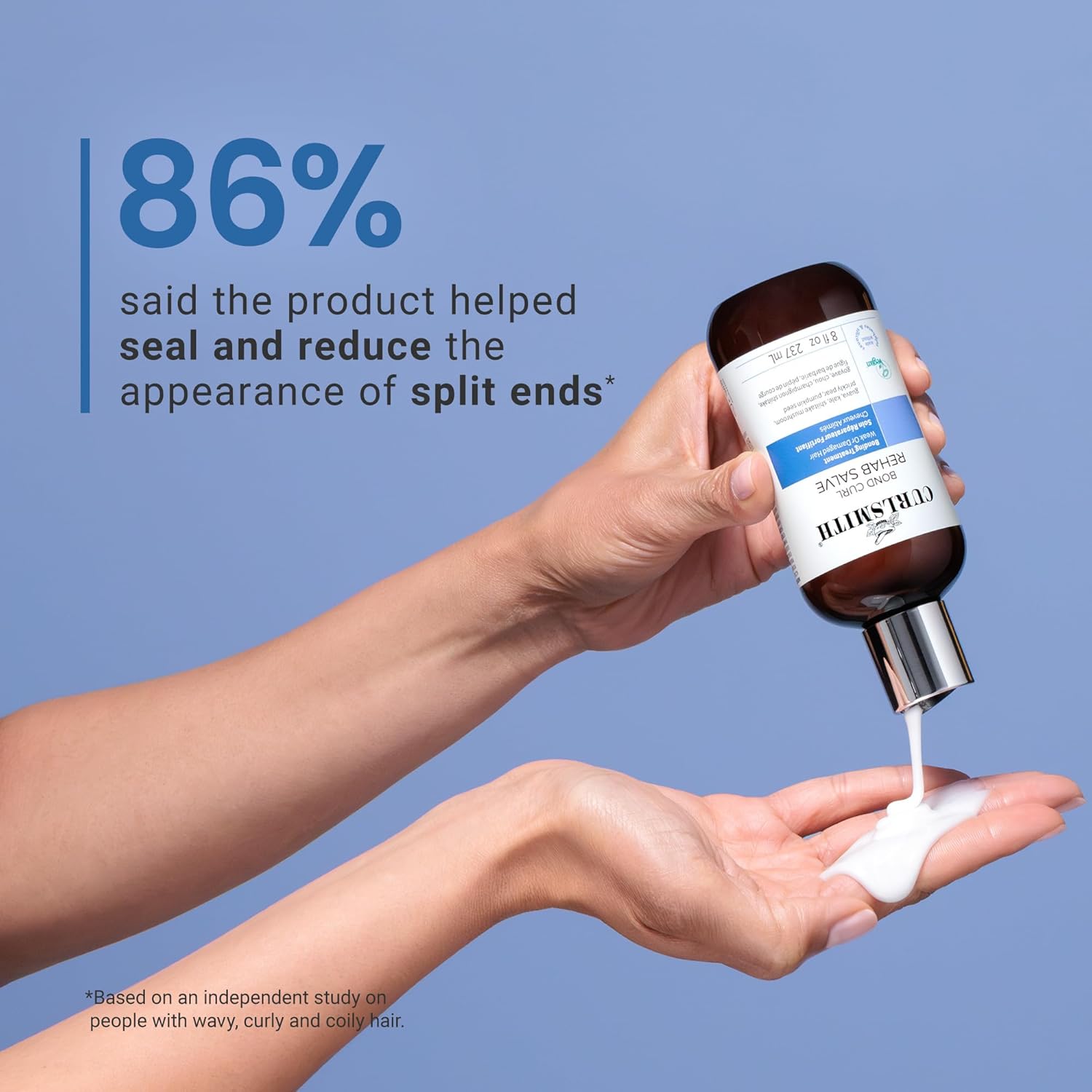 CURLSMITH Bond Curl Rehab Salve - Protein-Rich Treatment, Bond-Building Hair Treatment, For All Curl Types, Vegan & Cruelty Free