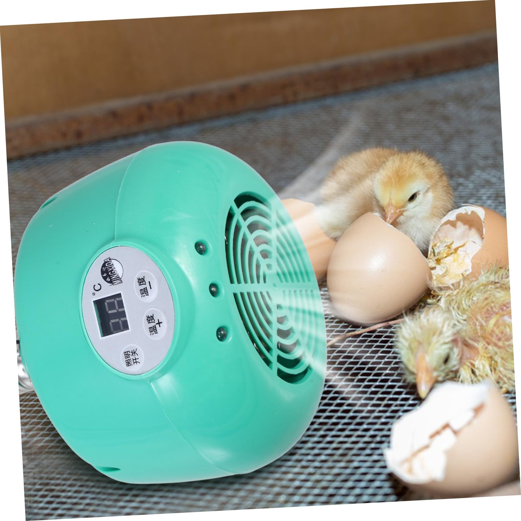 Lampada Riscaldante per Rettili e Uccelli, Emettitore di Calore | 1 Pezzo, Plastica e Metallo, Verde, senza Emissione Luminosa, per Terrario