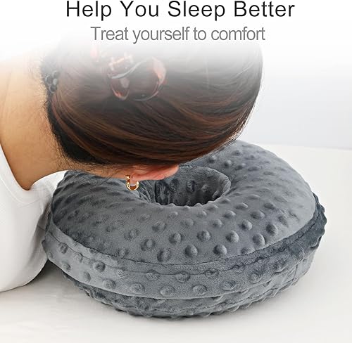 Miniatura 10 de Almohada perforadora con estampado floral en forma de dona con agujero para dolor de oído CNH, piercing, alivio del dolor para dormir, úlcera por