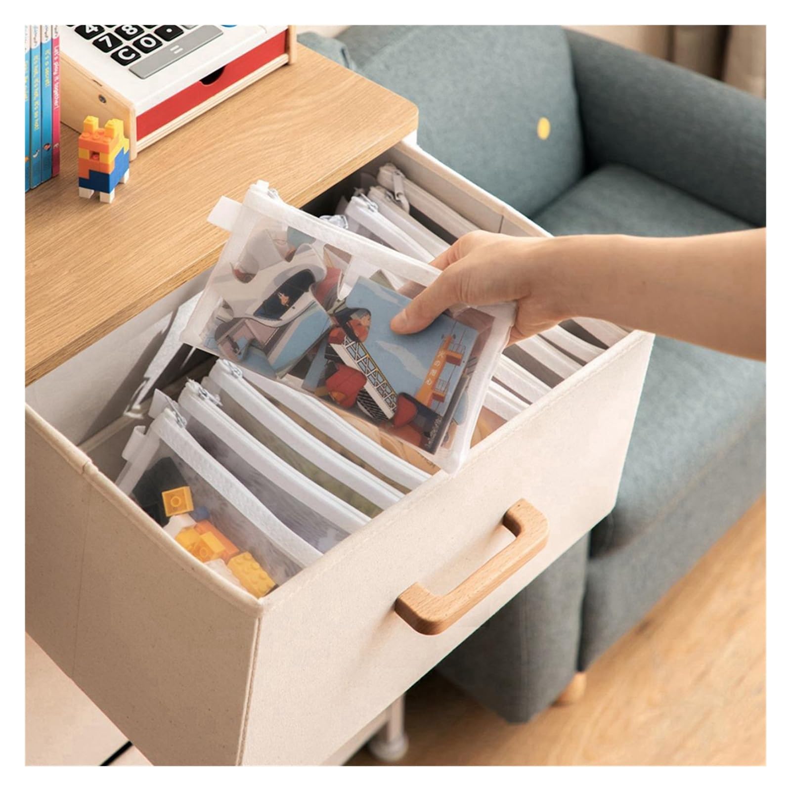 Borse con cerniera per portafogli, Borsa impermeabile con cerniera in rete for documenti e oggetti personali, confezione da 3 diverse misure(SML-3PCS)