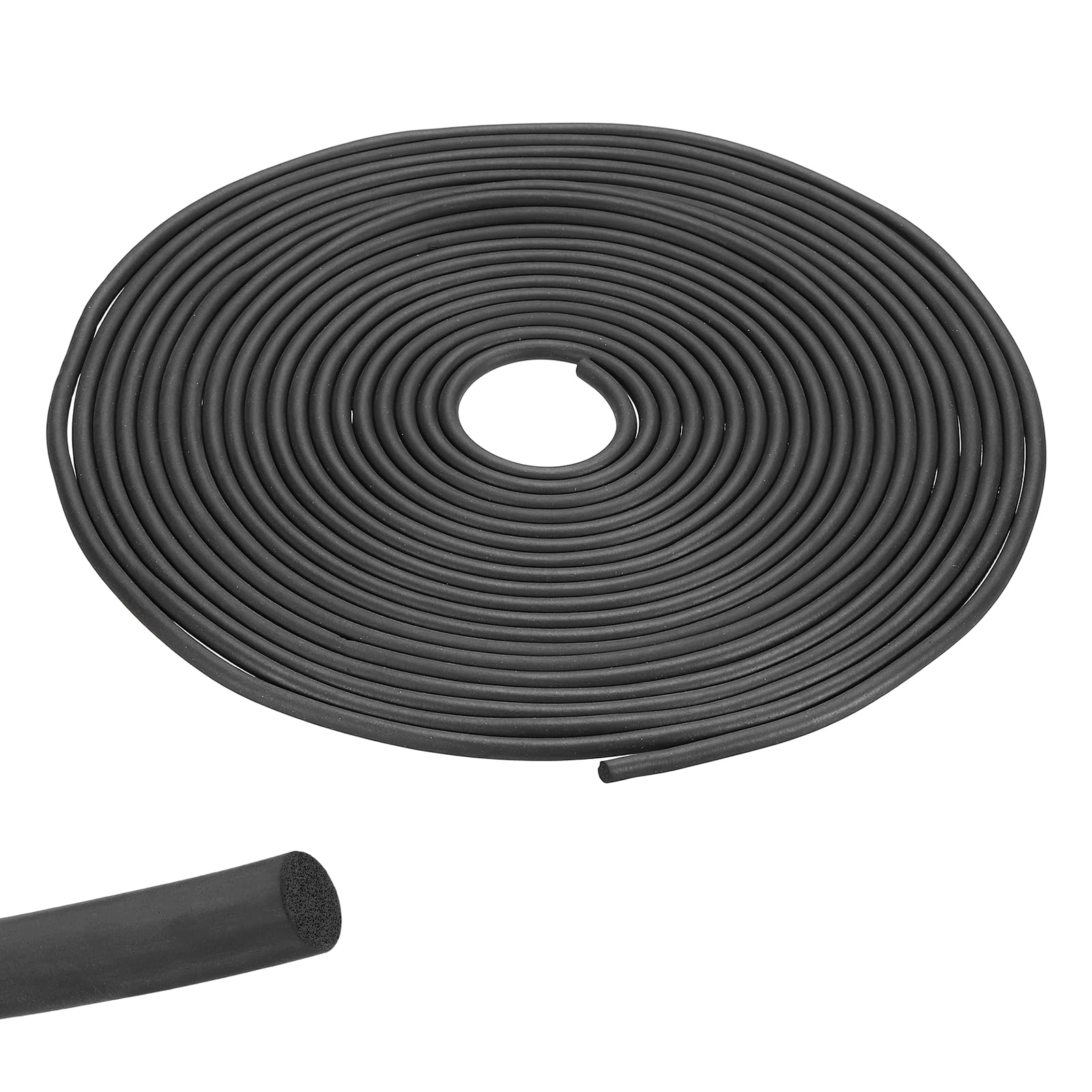 sourcing map Foam Backer Rod for Gaps and Joints, 5mm x 5m EPDM Rubber Foam Caulk Saver Weather Stripping Seal for Concrete Joints, Wall Cracks, Driveway and Joint Fillers, Black โ image 1