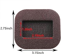 Vista 2 de Tapón de rueda para muebles, 6 uds. Copa de ricino rectangular de fieltro marrón para silla de oficina, tapón para patas de silla, almohadillas