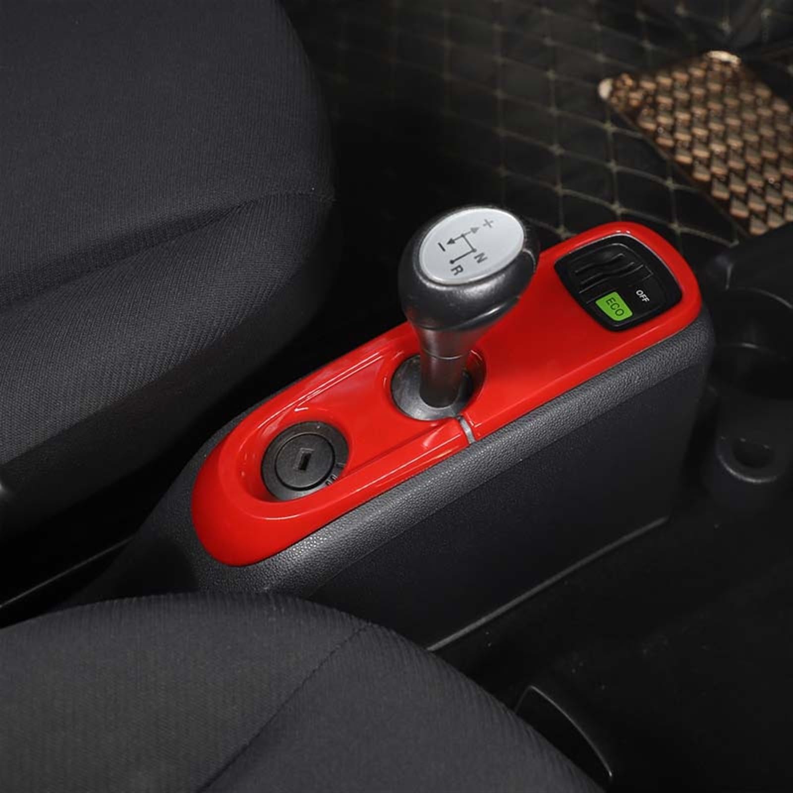 Komponenten Abs Aufkleber Für Autokonsolen-Gangschaltungskastenverkleidung Für Smart 451 Für Fortwo 2009-2015 LHD(Rood)