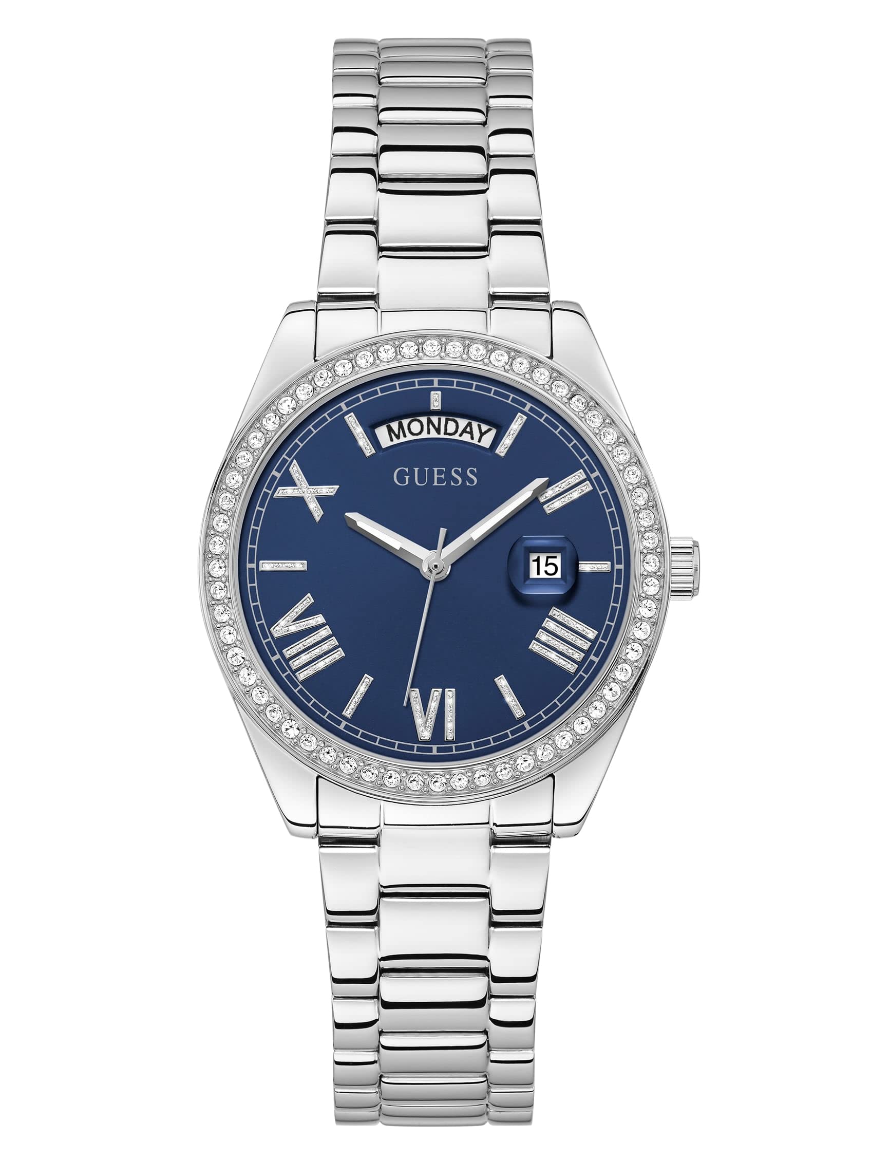 GUESS Reloj de Pulsera con Borde de Moneda