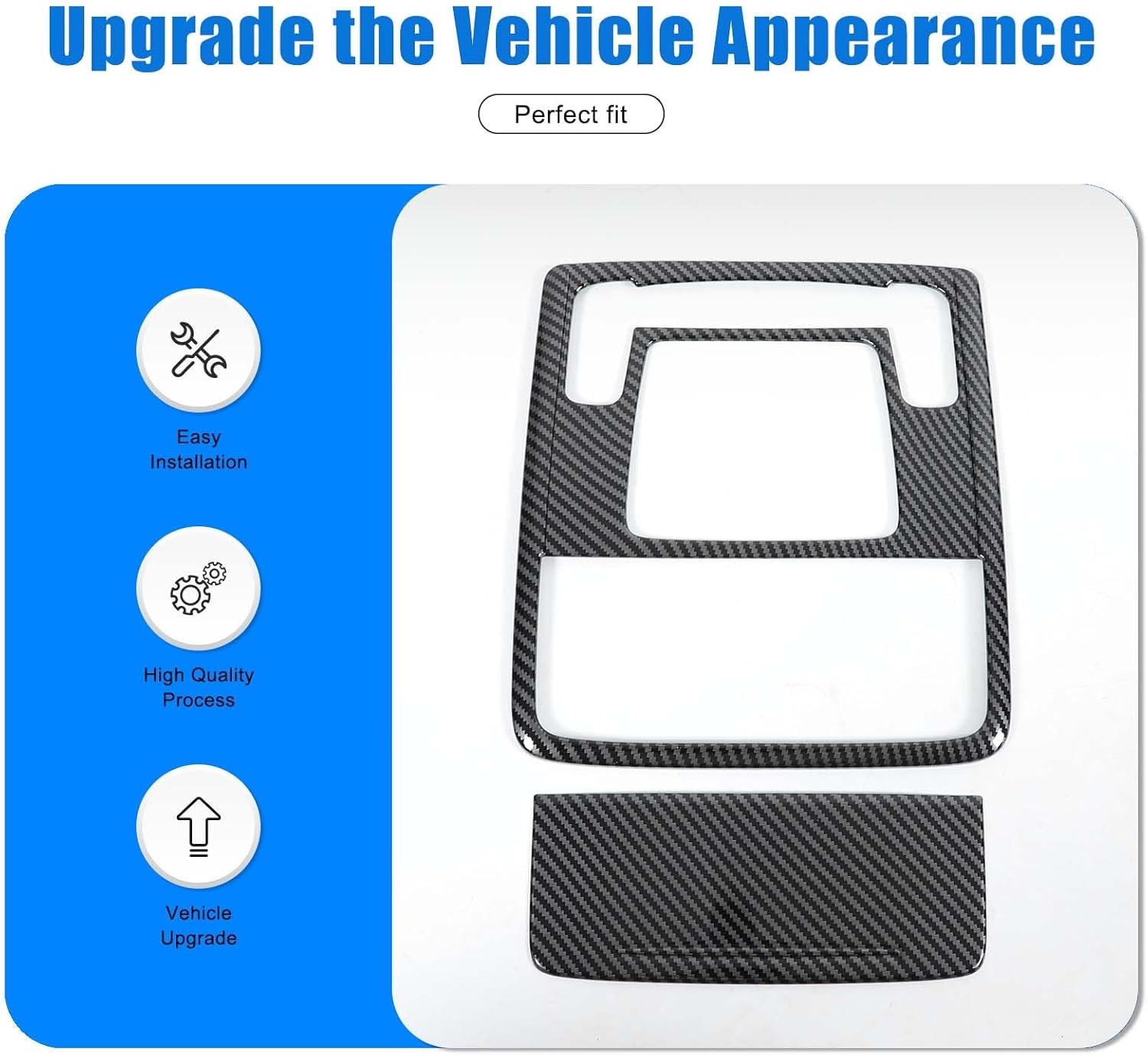 Reading Light Panel Cover Trim for Honda Pilot 2023 2024 2025/ Honda Passport 2026, ABS Auto Inner Reading Light Frame Cover Decor Protector Accessories (Carbon Fiber Pattern)