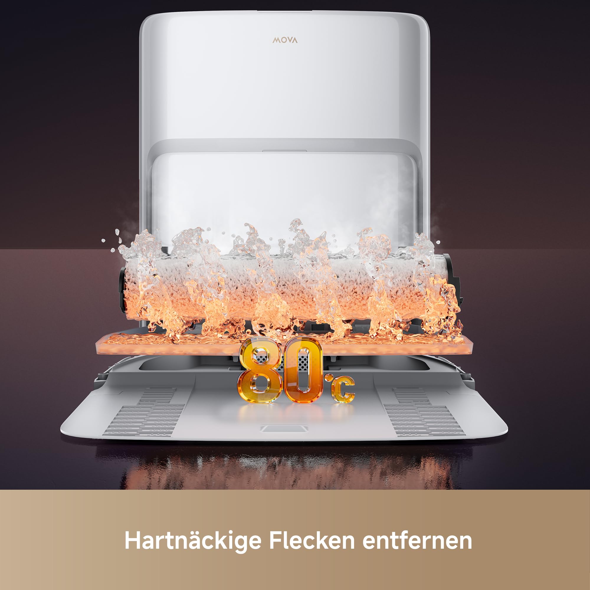 Mova Z60 Ultra Roller Complete Saugroboter mit Wischfunktion, HydroForce-Wischen, AutoShield-Technologie, LiftPro-Gehäuse und StepMaster 2.0-System, 28.000 Pa Saugkraft, Wischen mit DuoSolution-System