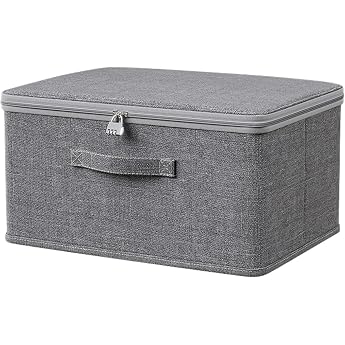 ACESOME Lockable Box Medicine Storage Box Fridge Safe Medicine Box with Combination Lock Storage Box for Sweets Toys 30 x 20 x 14 cm