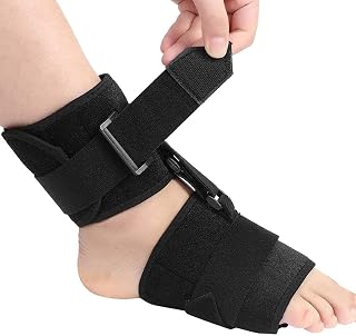 Foot Drop Orthotic Brace, Adjustable Soft AFO Foot-Up, Prevents Cramps Ankle Sprains, Pain Relief Plantar Fasciitis Corrector, for Improved Walking Gait,