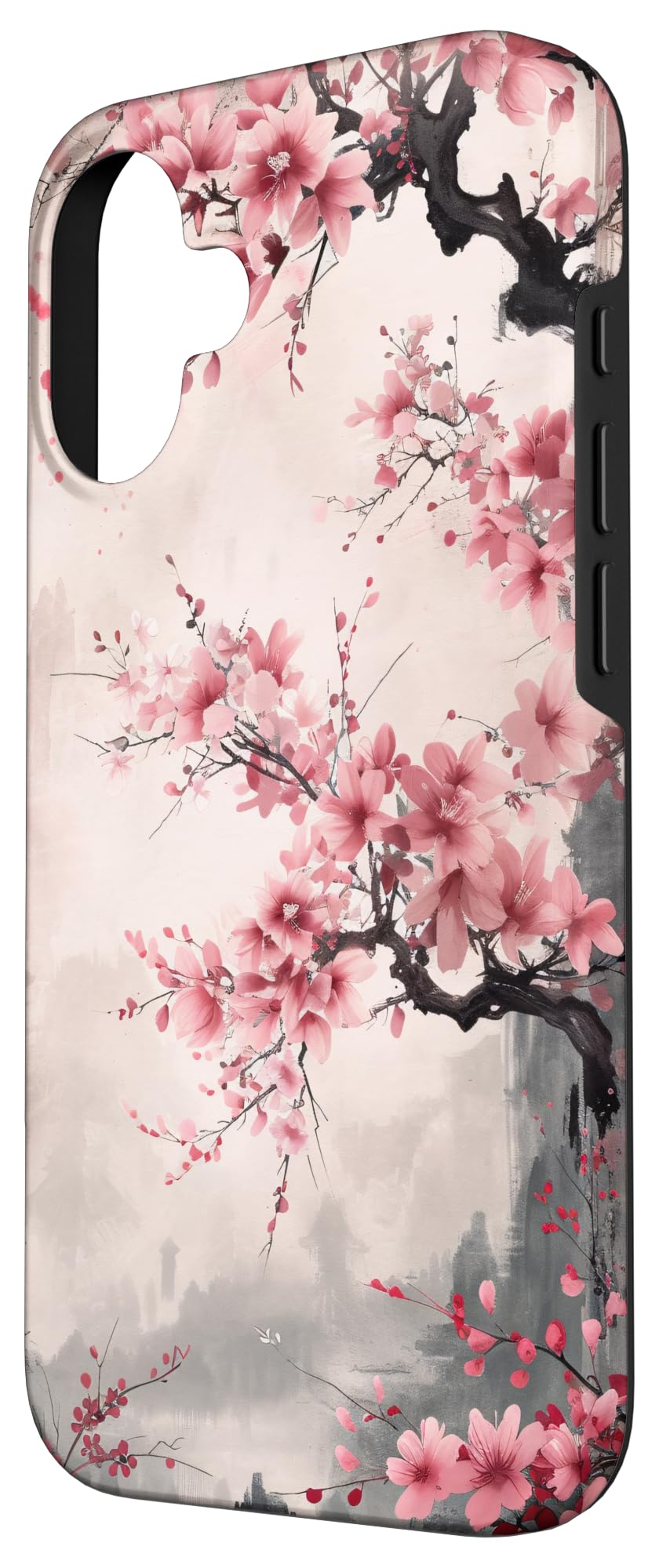 Vintage Japanese Cherry Blossom Elegance Case for iPhone 16 - Image 2