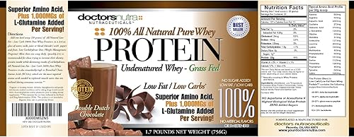 Miniatura 3 de Pure 100% - Proteína de suero sin desnaturalizar alimentada con pasto, baja en carbohidratos, baja en grasa, doble sabor a chocolate holandés,