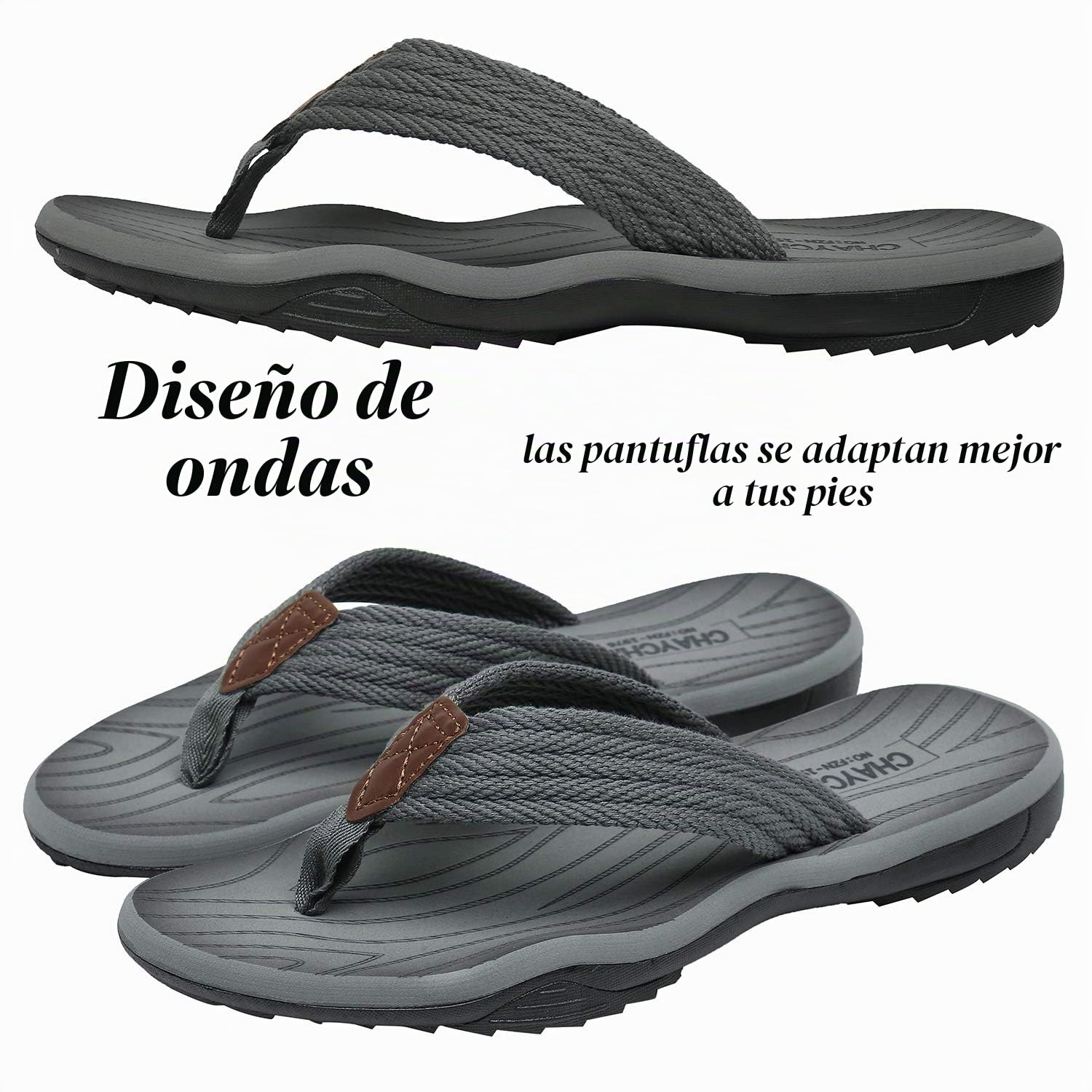 ChayChax Chanclas Hombre Deportivas Sandalias de Playa Antideslizante Verano Flip Flops