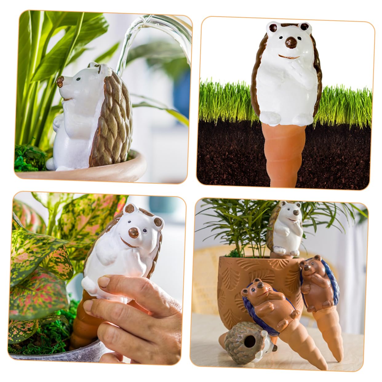 BESTonZON 3 Set Dispositivo Irrigazione Autoirrigante per Piante Forma Riccio per Giardinaggio Indoor E Outdoor Strumento Irrigazione per Vasi E Bonsai 4 Pezzi * 3