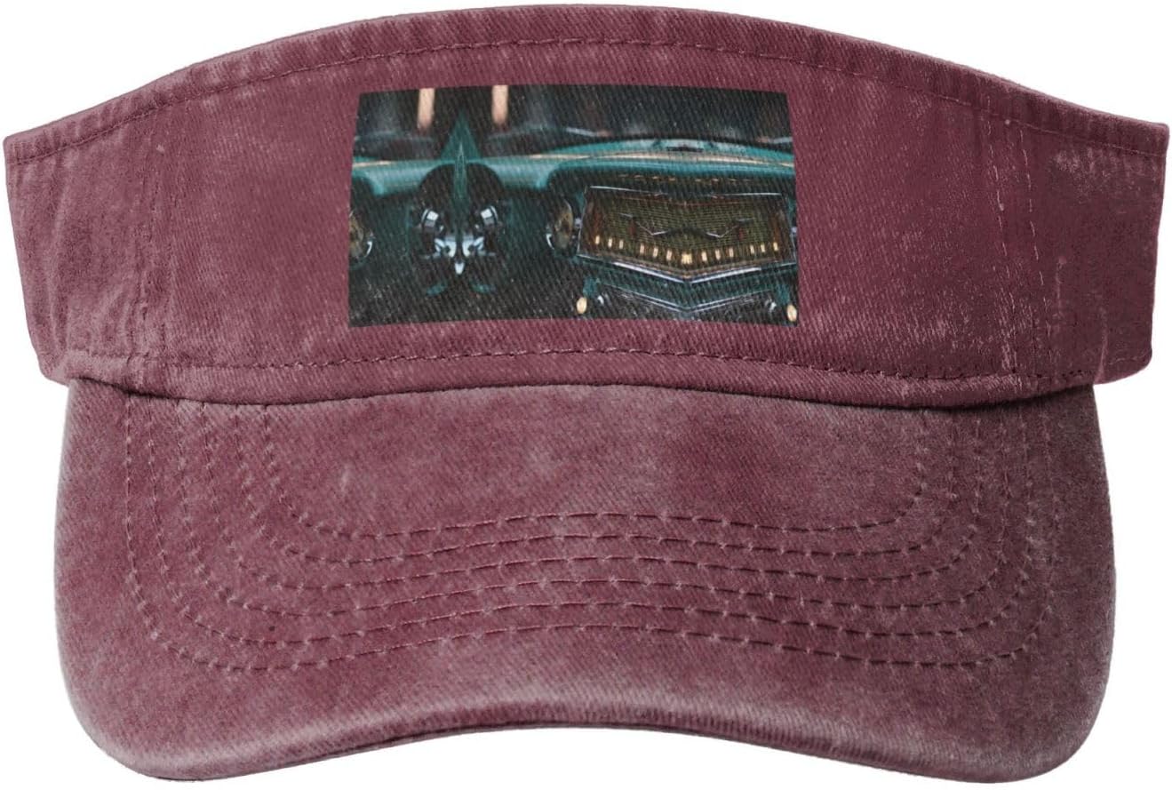 Sun Visor Hat Adjustable Empty Top Baseball Cap Car Radio Sun Hats for Women Men Sunscreen Visor Caps Summer Beach Sports Hats Red