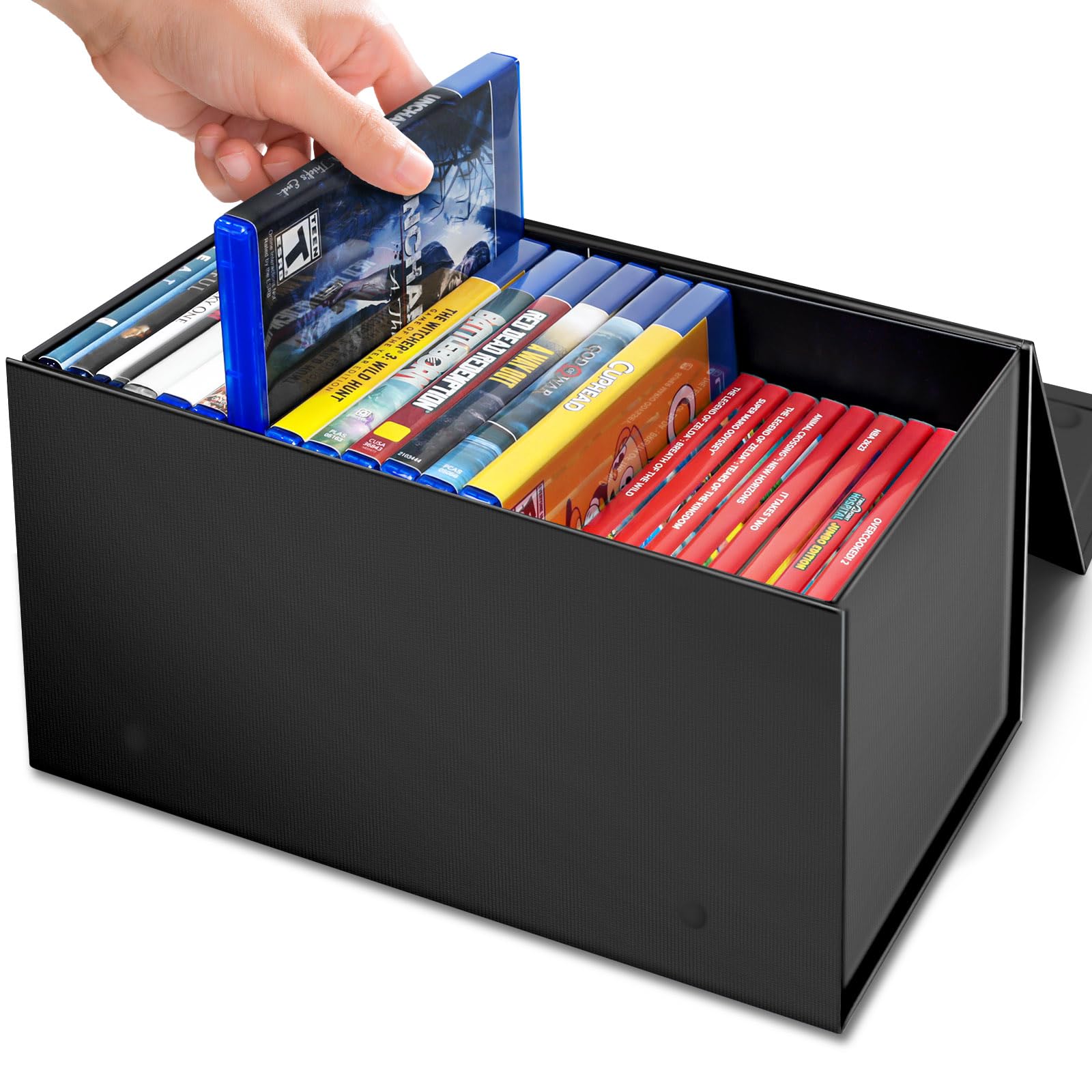 Blu Ray Video Holder Game Storage Box Organizer Stores 20 DVD