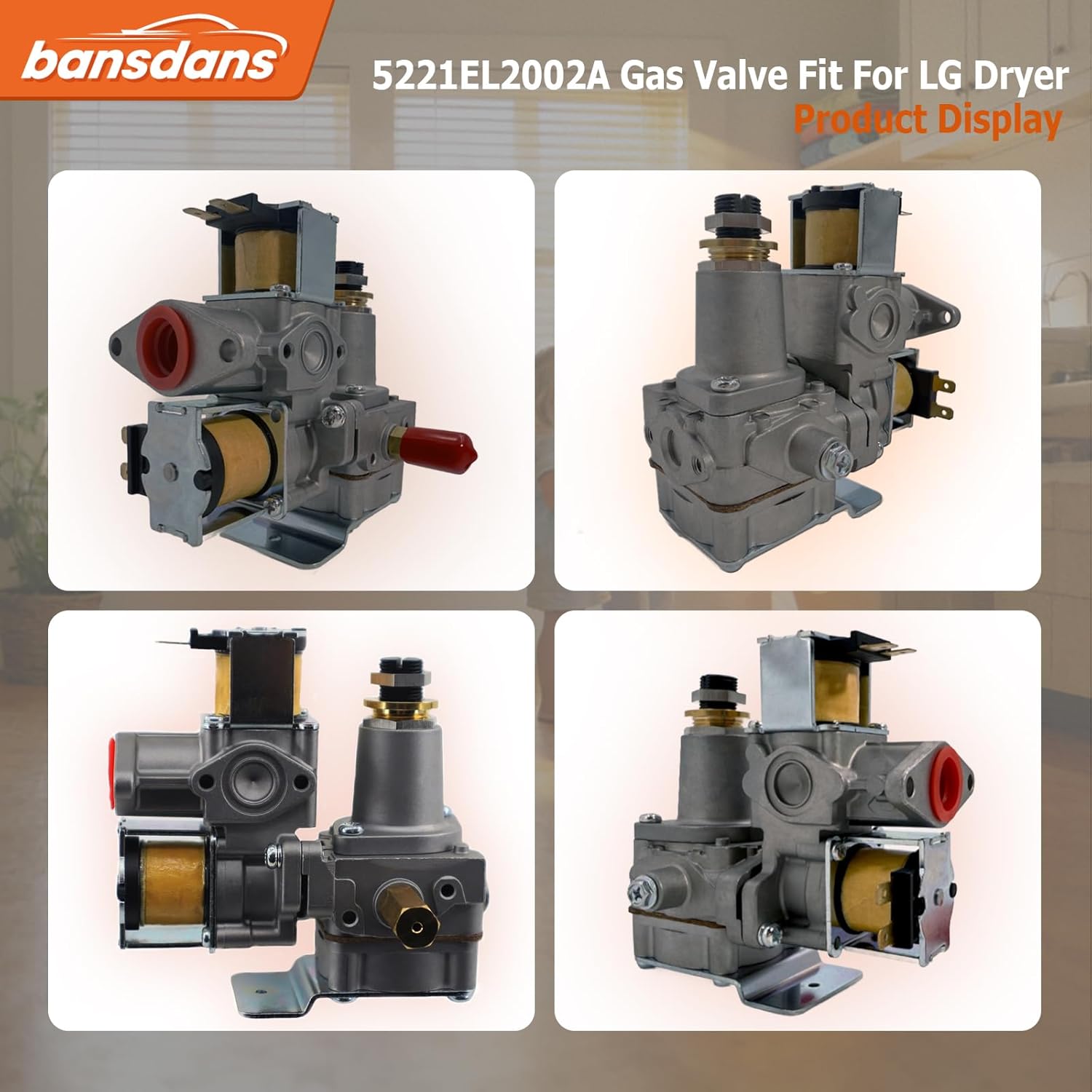 5221EL2002A Dryer Gas Valve Assembly Fit for LG Gas Dryer, OEM Standard Repair Part, Replacement for 5221EL2002C WE01X10243 CGV22CK