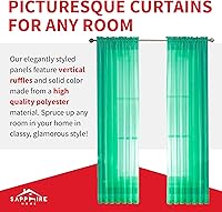 Vista 168 de Sapphire Home - Paneles de cortina (2 unidades), cortinas translúcidas de 54” x 84” (108” de ancho en total), paneles de gasa para dormitorio, sala