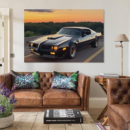 Miniatura 3 de Pósteres clásicos de automóvil americano para dormitorio, decoración de pared de automóvil para decoración de habitación de hombre, lienzo estético,