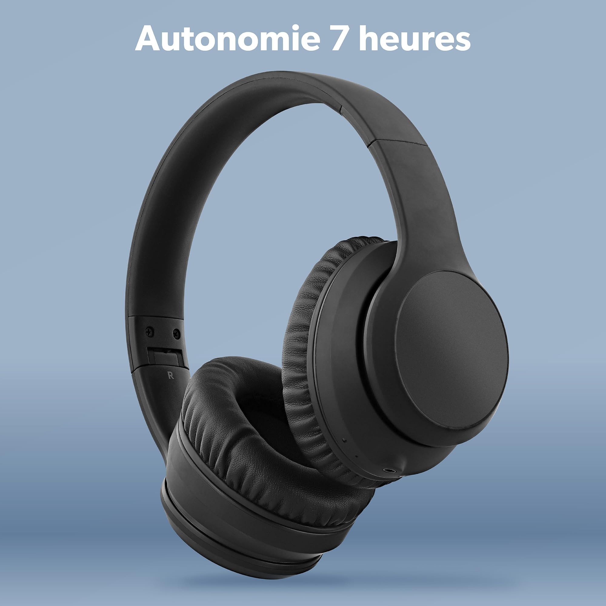 T’NB Casque TV Bluetooth 5.0, 3 en 1, Supra-Aural, Prise Jack 3 Mètres, Pliable, Ultra Confortable pour De Longues Sessions D’Ecoute – Noir