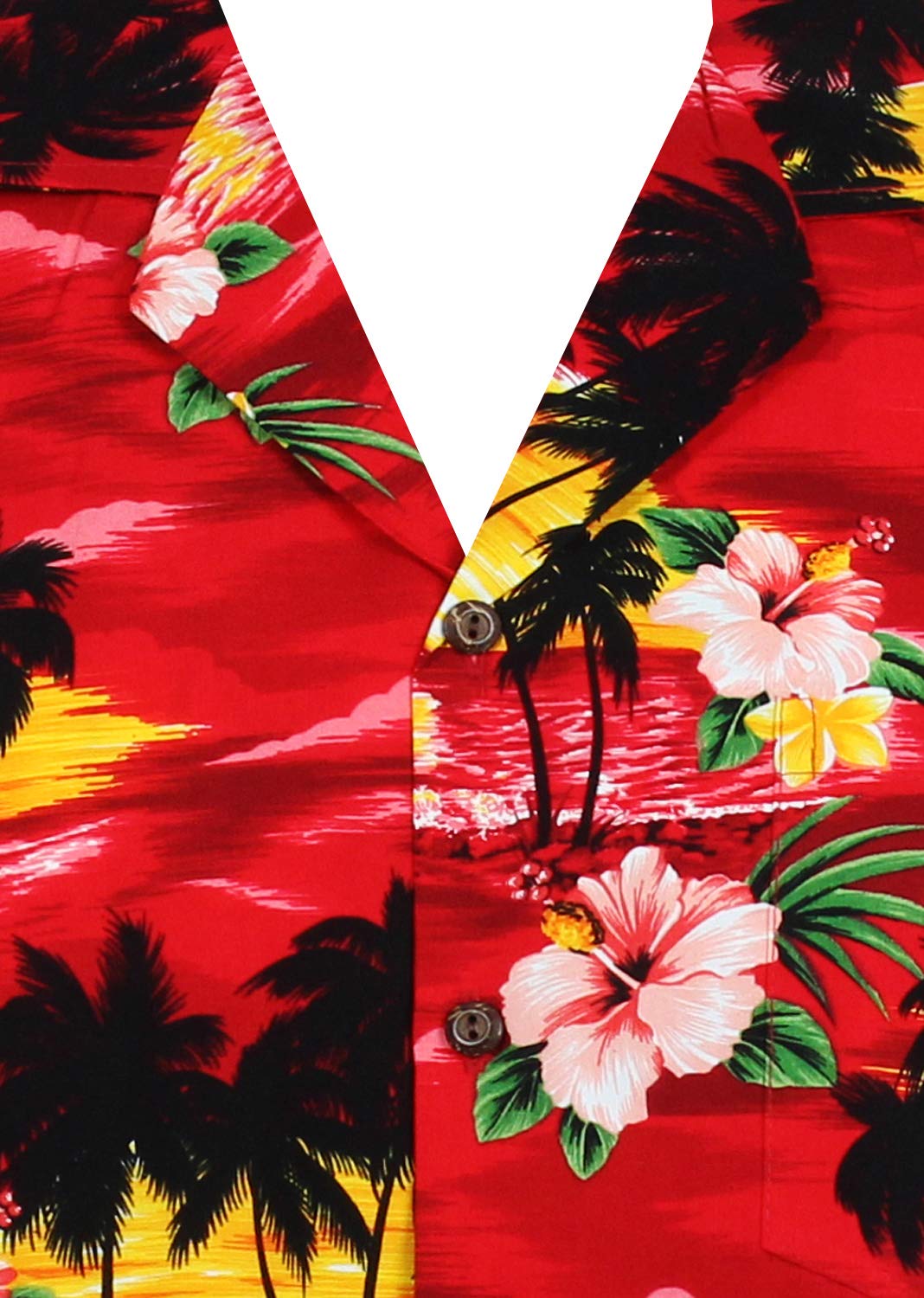 P.L.A. Original Camicia Hawaiana, Pink Flower, rosso 4XL