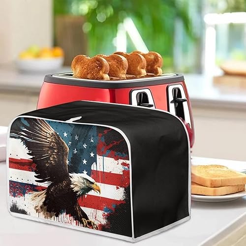 Miniatura 3 de ZFRXIGN Cubierta para tostadora de águila calva de 2 rebanadas de ranura ancha para electrodomésticos, accesorios de decoración de cocina, cubierta
