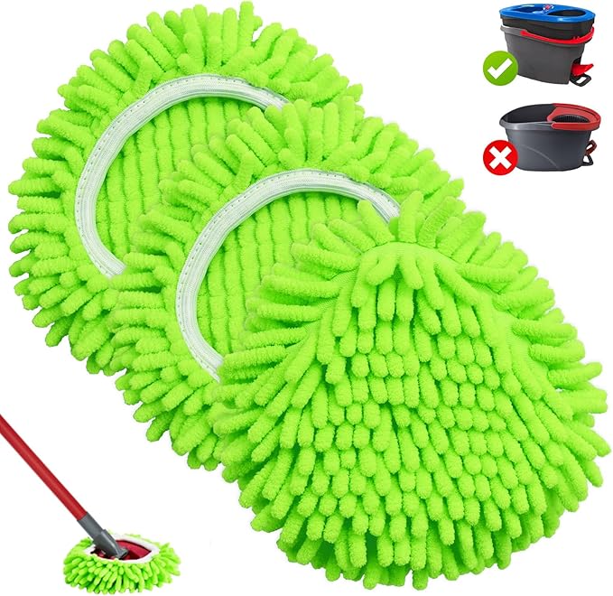 Amazon.com: Mop Heads Replacements, 3 Pack Spin Mop Refill Replace Head ...