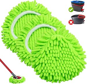 3-Pack Spin Mop Replacement Heads - Compatible With 1-Tank Spin Mops, Microfiber, Machine Washable