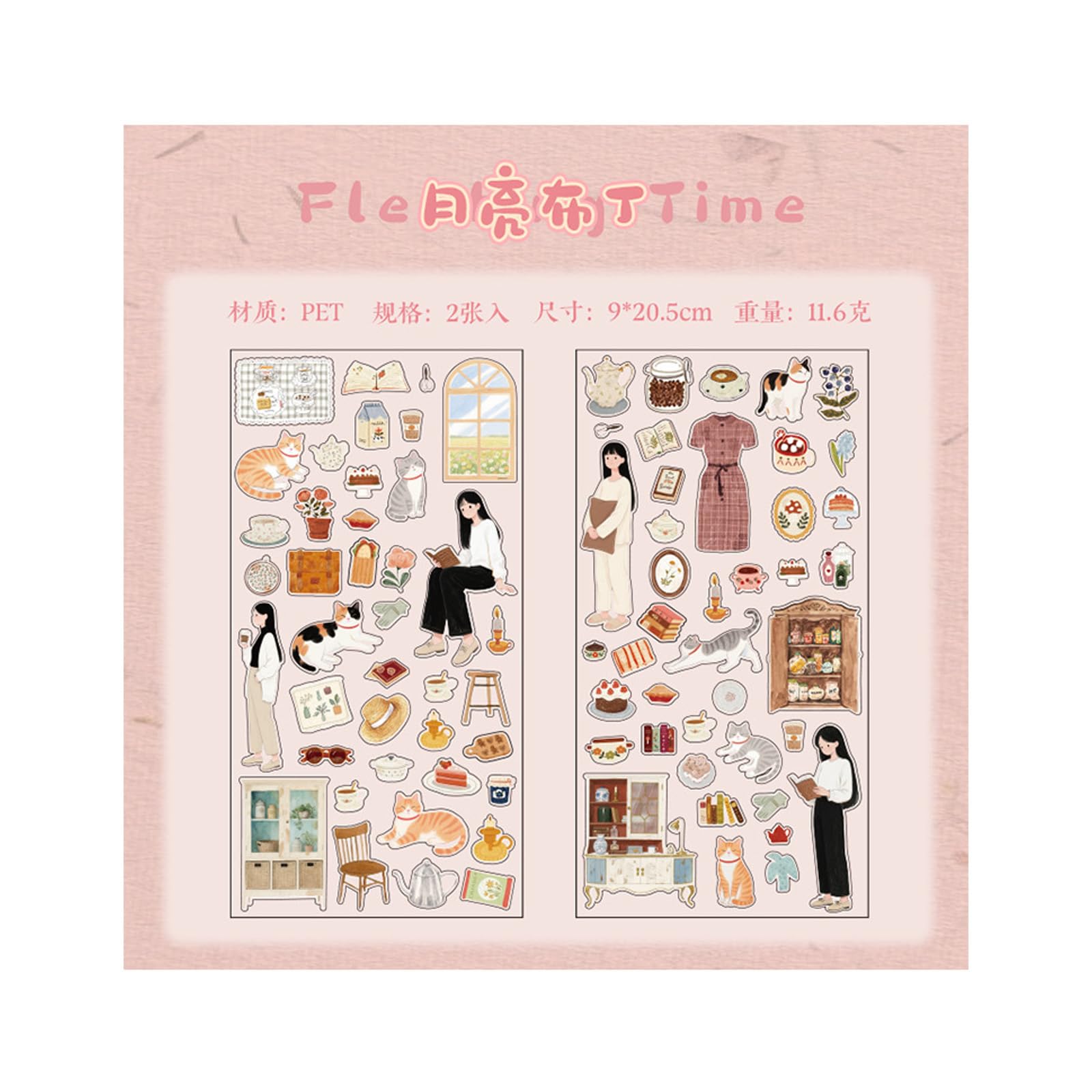 Psdndeww B Artistic Scrapbook Stickers, Journaling Ooklet Decorations For Adult Students Scrapbook Decoration Sticker